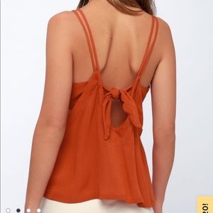 Lulu’s Adrift Rust Orange Tank Top